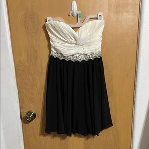 City Studio White And Black Dress